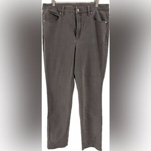EUC Talbots Flawless Women Size 12 High Waist Straight Leg Gray Jeans MediumWash